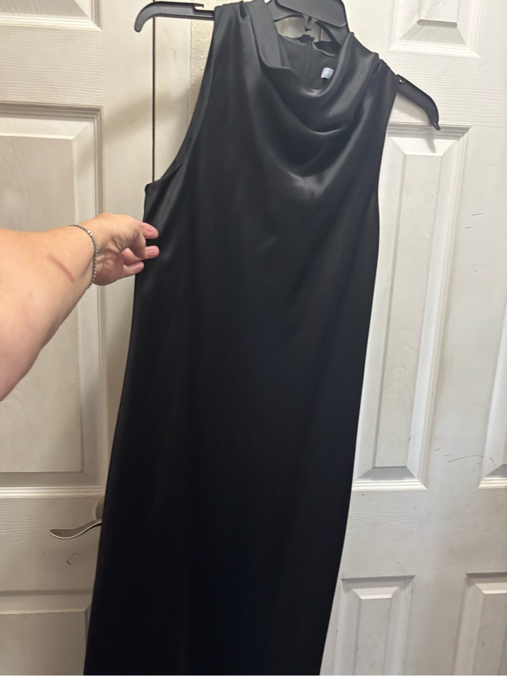 Antonio Melani Sleek Black Sleeveless Cowl Neck Dress